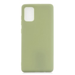 For Samsung A01/ A11/A21/A41/A51/A71/A81/A91 Mobile Phone Case Lovely Candy Color Matte TPU Anti-scratch Non-slip Protective Cover Back Case 10 beans green