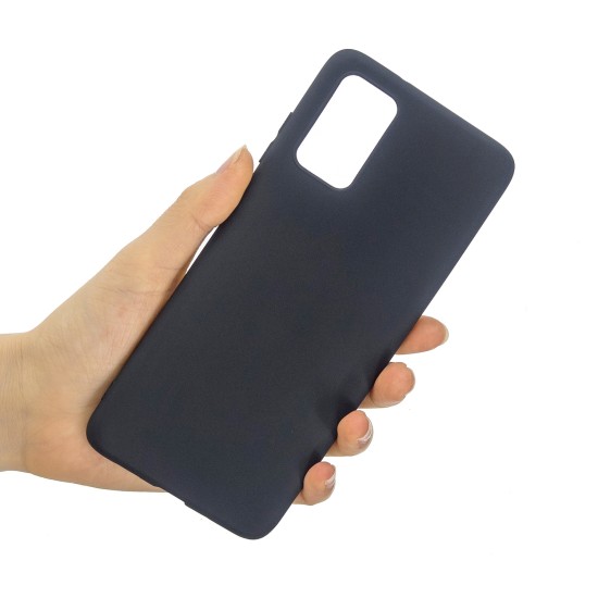 For Samsung A01/ A11/A21/A41/A51/A71/A81/A91 Mobile Phone Case Lovely Candy Color Matte TPU Anti-scratch Non-slip Protective Cover Back Case 1 black