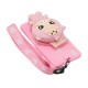 For Samsung A10S A20S TPU Full Protective Cartoon Mobile Phone Cover with Coin Purse+Hanging Lanyard 3 deep pink piglets