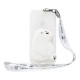 For Samsung A10S A20S TPU Full Protective Cartoon Mobile Phone Cover with Coin Purse+Hanging Lanyard 6 white big bear