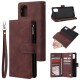 For Samsung A51 Case Smartphone Shell Precise Cutouts Zipper Closure Wallet Design Overall Protection Phone Cover  Coffee