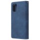 For Samsung A71 Case Smartphone Shell Precise Cutouts Zipper Closure Wallet Design Overall Protection Phone Cover  Blue