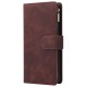 For Samsung A71 Case Smartphone Shell Precise Cutouts Zipper Closure Wallet Design Overall Protection Phone Cover  Coffee