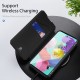 For Samsung A71 Magnetic Protective Case Bracket with Card Slot Leather Mobile Phone Cover black