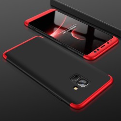 For Samsung A8 2018 360 Degree Protective Case Ultra Thin Hard Back Cover Red black red