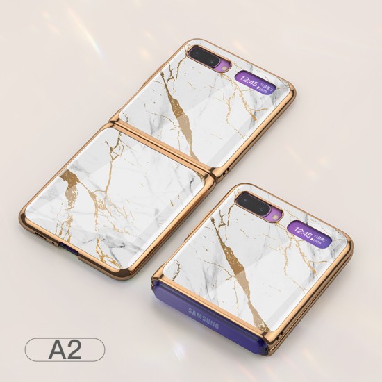 For Samsung Galaxy Z flip Foldable Cellphone Shell Electroplated Painted Folding Phone Case A11