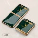 For Samsung Galaxy Z flip Foldable Cellphone Shell Electroplated Painted Folding Phone Case A20 emerald