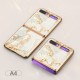 For Samsung Galaxy Z flip Foldable Cellphone Shell Electroplated Painted Folding Phone Case A4