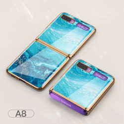 For Samsung Galaxy Z flip Foldable Cellphone Shell Electroplated Painted Folding Phone Case A8