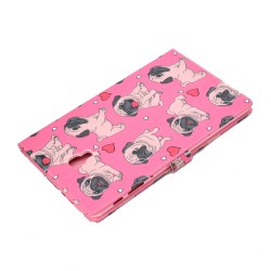 For Samsung T590 Laptop Protective Case Color Painted Smart Stay PU Cover with Front Snap owl