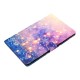 For Samsung T720/T725 Laptop Protective Cover Cartoon Color Painted Smart Stay PU Cover with Front Snap Purple quicksand