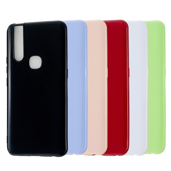 For VIVO V15/V15 Pro Cellphone Cover Slim Thin TPU Case Shock Absorption Mobile Phone Protective Cover  Bright black