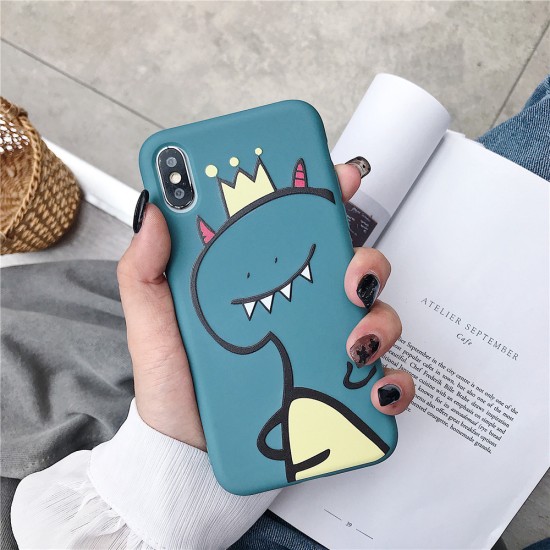 For VIVO Y66/Y67/Y91/Y95/Y93/Y97/V15/S1/Y83/Y85/Z3/Z3I/V11I/Z5X/Z1 Pro TPU Cellphone Case Shell Dinosaur Back Cover blue