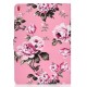 For iPad 10.5 2017/iPad 10.2 2019 Laptop Protective Case Color Painted Smart Stay PU Cover with Front Snap  Pink flower