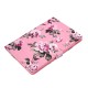 For iPad 10.5 2017/iPad 10.2 2019 Laptop Protective Case Color Painted Smart Stay PU Cover with Front Snap  Pink flower