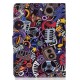 For iPad 10.5 2017/iPad 10.2 2019 Laptop Protective Case Color Painted Smart Stay PU Cover with Front Snap  Graffiti