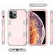 For iPhone11 iPhone11 Pro iPhone11 Max PC+ Silicone 2 in 1 Hit Color Tri-proof Shockproof Dustproof Anti-fall Protective Cover Back Case Rose gold + gray