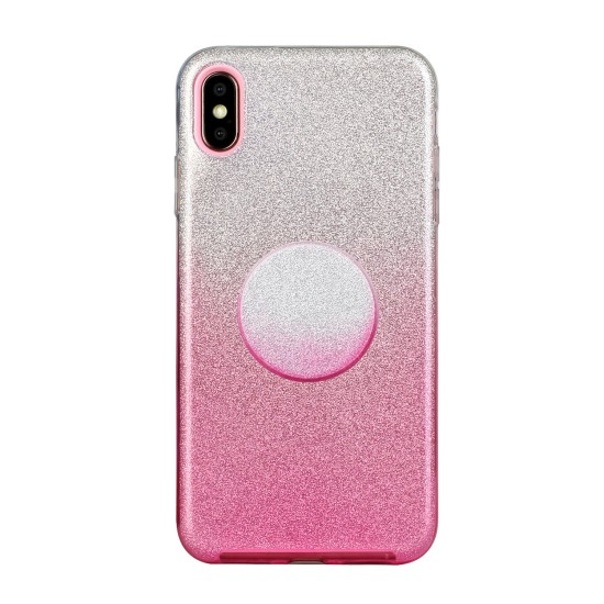 For iphone X/XS/XR/XS MAX/11/11 pro MAX Phone Case Gradient Color Glitter Powder Phone Cover with Airbag Bracket green