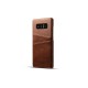 Imitation Leather Wallet Back Cover Cards Holder Phone Protective Case for Samsung Note 8 Khaki