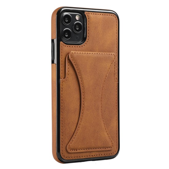 Mobile  Phone  Protective  Cover Solid Color Full Protector Anti-shock Anti-scratch Anti-slip Anti-fouling Phone Shell Compatible For Iphone 11 12 13 Series Brown_Iphone 11 pro max