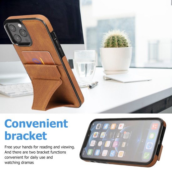 Mobile  Phone  Protective  Cover Solid Color Full Protector Anti-shock Anti-scratch Anti-slip Anti-fouling Phone Shell Compatible For Iphone 11 12 13 Series Brown_Iphone 11 pro max