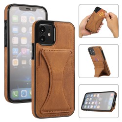 Mobile  Phone  Protective  Cover Solid Color Full Protector Anti-shock Anti-scratch Anti-slip Anti-fouling Phone Shell Compatible For Iphone 11 12 13 Series Brown_Iphone 12 pro