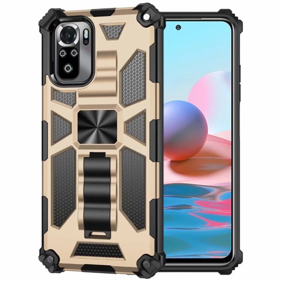 Shockproof Anti Fall Armor Phone  Case ,  with Metal Magnetic Bracket, Compatible For Redmi Note 9 Pro/9s/redmi Note 9/redmi Note 8 Pro/redmi Note 8/redmi 9/redmi 9a Red_Redmi NOTE 8