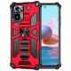 Shockproof Anti Fall Armor Phone  Case ,  with Metal Magnetic Bracket, Compatible For Redmi Note 9 Pro/9s/redmi Note 9/redmi Note 8 Pro/redmi Note 8/redmi 9/redmi 9a Red_Redmi NOTE 8