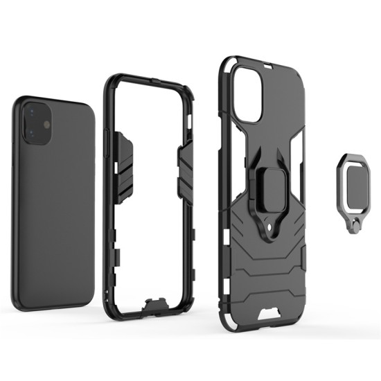 Shockproof Soft Phone Case with Ring Bracket Anti-scratch Protector for iPhone 14