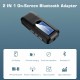 Bluetooth 5.0 Adapter USB Transmitter and Receiver with LCD Screen black