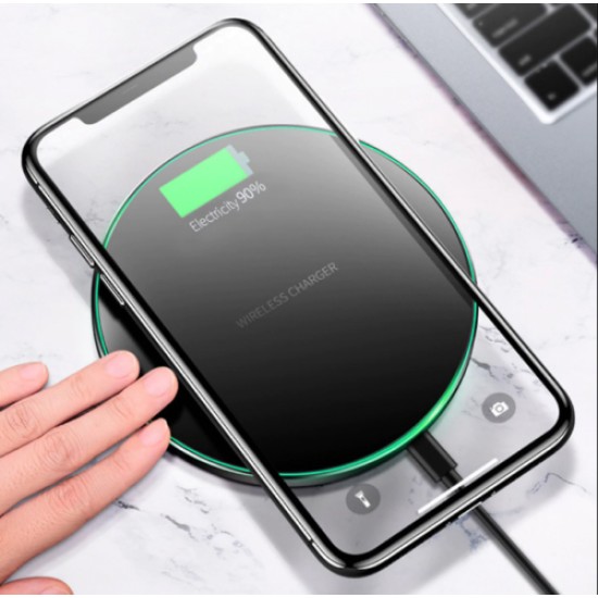 For Samsung Galaxy S8 S9 S10 Plus QI Wireless Charger Fast Charging Dock Mat Pad black