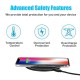 Thin QI Wireless Fast Charger Mobile Phone Wireless Fast Charging Pad for iPhone SANSUNG black