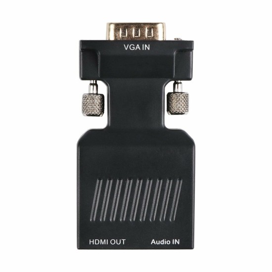 VGA to HDMI 1080P AV Converter HDTV Audio Video Cable Adapter for PC DVD STB black_VGA to HDMI