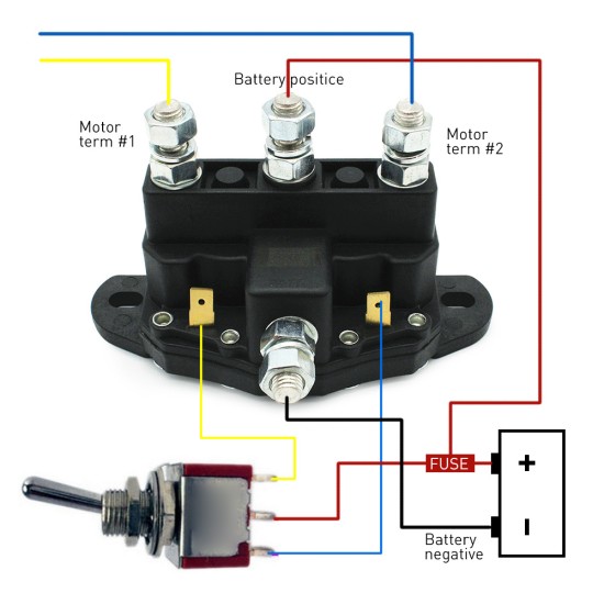 12V Relay Winch Motor Reversing Solenoid Switch #24450BX 6660-110