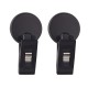 2PCS Car Crystal Clips Access Card Ticket Holder ABS Steel Spring Glasses Clip Multipurpose Clamp Auto Accessories black