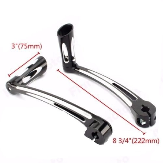 2PCS Motorcycle Foot Pegs or Gear Lever Foot Rests Pedal for  Glide Street Glide  Black and white