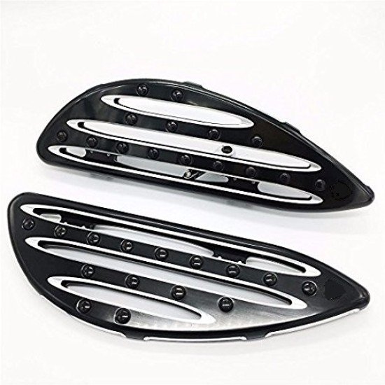 2PCS Motorcycle Foot Pegs or Gear Lever Foot Rests Pedal for  Glide Street Glide  Black and white