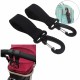 2PCS/Set 360 Degrees Rotatable Hanging Hooks with Magic Sticker for Infant Baby Stroller Black pair_OPP loading