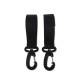 2PCS/Set 360 Degrees Rotatable Hanging Hooks with Magic Sticker for Infant Baby Stroller Black pair_OPP loading