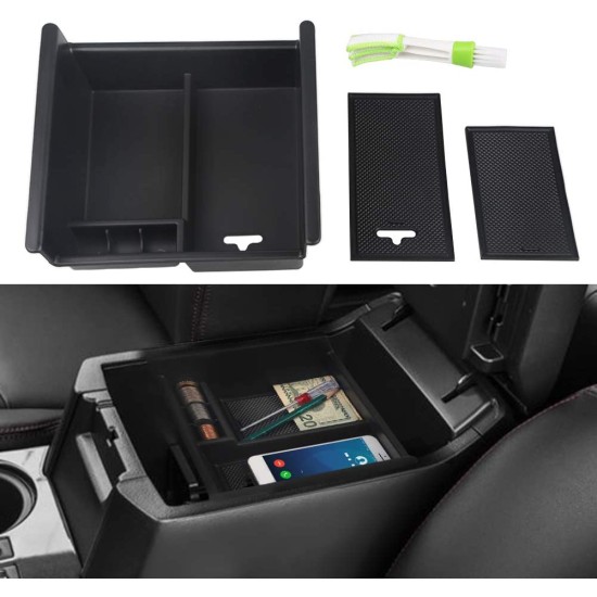 2pcs ABS Armrest Storage Box Central Handrail Storage Box For Toyota 4runner 2010-2020