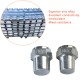 2pcs Car Alloy Positive Negative Battery Top Post Terminal Adapter Converter Connector Silver