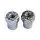 2pcs Car Alloy Positive Negative Battery Top Post Terminal Adapter Converter Connector Silver