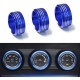 3pcs Red Anodized Aluminum Ac Climate Control Knob Ring Covers For Subaru Xv 13 Forester Blue