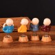 4Pcs/Set Spring Cute Cartoon Little Monk Doll Decoration Auto Dashboard Shaking Head Ornament