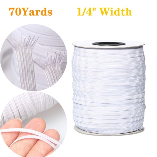 6mm Width Elastic Bands for Sewing Braided Elastic Cord Elastic String Rope Elastic Band 200 yards