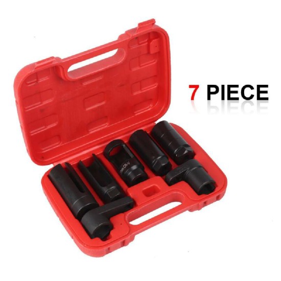 7PCS/10pcs Oxygen Sensor Socket Remover Tool Set Oxygen Sensor Removal Tool With Carrying Case Car Repair Tool Kit Box 7PCS