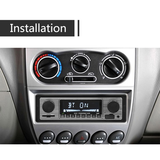 Bluetooth Vintage Car Radio MP3 Player Stereo USB AUX Classic Car Stereo Audio