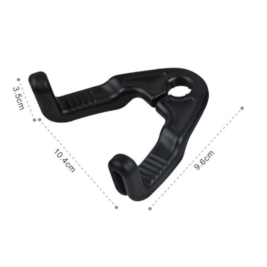 Car Seat Hook Auto Headrest Hanger Bag Holder for Car Bag Purse Cloth Storage 9.6*10.4CM black