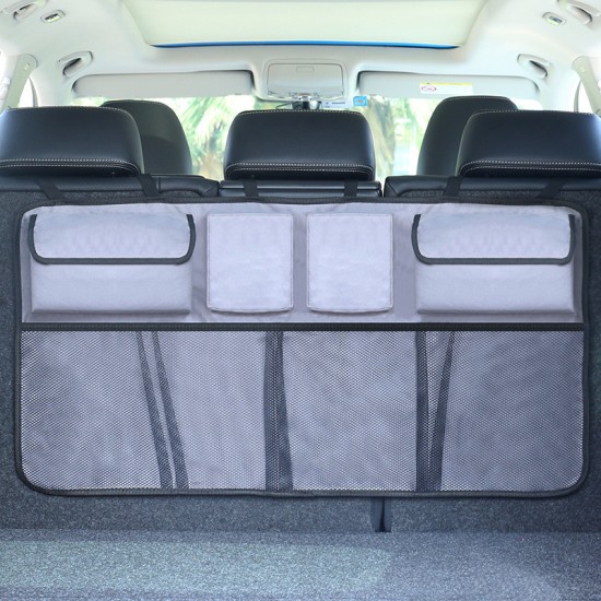 Car Trunk Organizer Adjustable Backseat Storage Bag Automobile Seat Back Organizers Normal version light blue