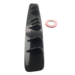 Car Universal Spoiler Rear Bumper Lip Diffuser Lower Bumper Shark Fins Rear Spoiler  Carbon fiber color